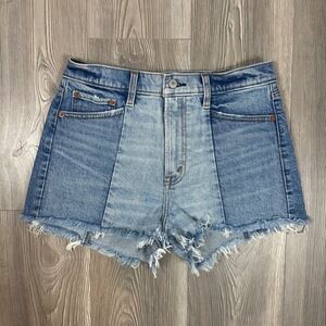 Abercrombie Split Denim High Rise Mom Shorts - SIZE 29 Denim Summer Vacation
